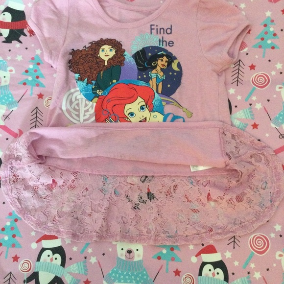 Girls Disney princess short sleeve Lacey shirt. - Picture 7 of 9
